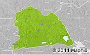 Physical 3D Map of Västeras Kommun, lighten, desaturated
