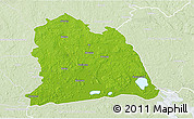 Physical 3D Map of Västeras Kommun, lighten