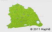 Physical 3D Map of Västeras Kommun, single color outside