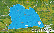 Political 3D Map of Västeras Kommun, satellite outside