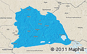 Political 3D Map of Västeras Kommun, shaded relief outside