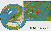 Satellite Location Map of Västeras Kommun