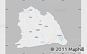 Gray Map of Västeras Kommun, single color outside