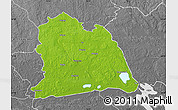 Physical Map of Västeras Kommun, desaturated