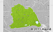 Physical Map of Västeras Kommun, lighten, desaturated