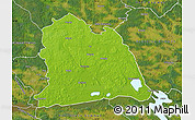 Physical Map of Västeras Kommun, satellite outside