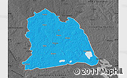 Political Map of Västeras Kommun, darken, desaturated