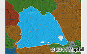 Political Map of Västeras Kommun, darken