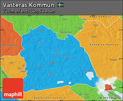 Political Map of Västeras Kommun