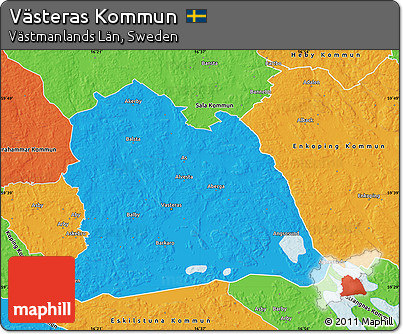 Political Map of Västeras Kommun