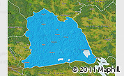 Political Map of Västeras Kommun, satellite outside
