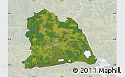 Satellite Map of Västeras Kommun, lighten