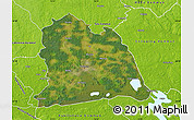 Satellite Map of Västeras Kommun, physical outside