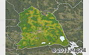 Satellite Map of Västeras Kommun, semi-desaturated