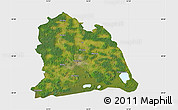 Satellite Map of Västeras Kommun, single color outside
