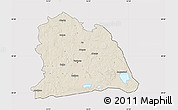 Shaded Relief Map of Västeras Kommun, cropped outside
