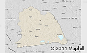Shaded Relief Map of Västeras Kommun, desaturated