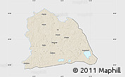Shaded Relief Map of Västeras Kommun, single color outside
