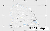 Silver Style Map of Västeras Kommun, single color outside
