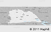 Gray Panoramic Map of Västeras Kommun