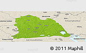 Physical Panoramic Map of Västeras Kommun, shaded relief outside