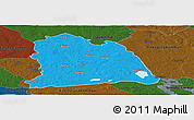 Political Panoramic Map of Västeras Kommun, darken
