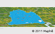 Political Panoramic Map of Västeras Kommun, satellite outside
