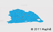 Political Panoramic Map of Västeras Kommun, single color outside