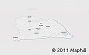 Silver Style Panoramic Map of Västeras Kommun, single color outside