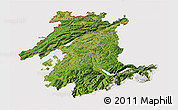 Satellite 3D Map of Espace Mittelland, cropped outside