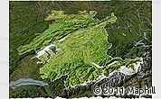 Satellite 3D Map of Espace Mittelland, darken