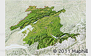 Satellite 3D Map of Espace Mittelland, lighten