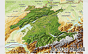 Satellite 3D Map of Espace Mittelland, physical outside