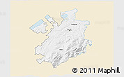Classic Style 3D Map of Fribourg, single color outside