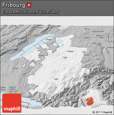 Gray 3D Map of Fribourg