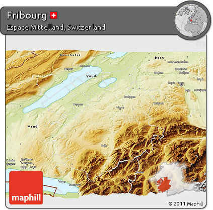 Physical 3D Map of Fribourg