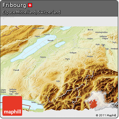 Physical 3D Map of Fribourg