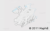 Silver Style 3D Map of Fribourg, single color outside