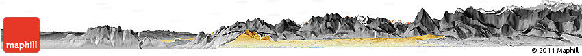 Physical Horizon Map of Fribourg, desaturated