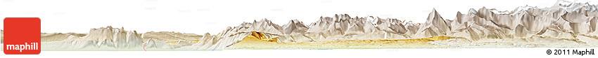 Physical Horizon Map of Fribourg, lighten