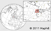 Blank Location Map of Fribourg, highlighted country, highlighted parent region