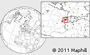 Blank Location Map of Fribourg, highlighted parent region