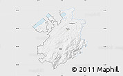 Silver Style Map of Fribourg, single color outside