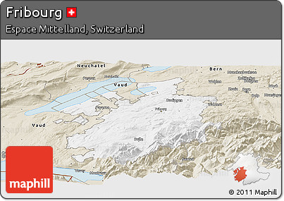Classic Style Panoramic Map of Fribourg