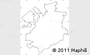 Blank Simple Map of Fribourg, cropped outside, no labels
