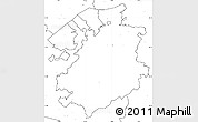 Blank Simple Map of Fribourg, no labels