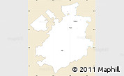 Classic Style Simple Map of Fribourg, single color outside