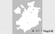Gray Simple Map of Fribourg, single color outside