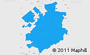 Political Simple Map of Fribourg, single color outside, borders and labels