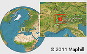 Satellite Location Map of Espace Mittelland, within the entire country